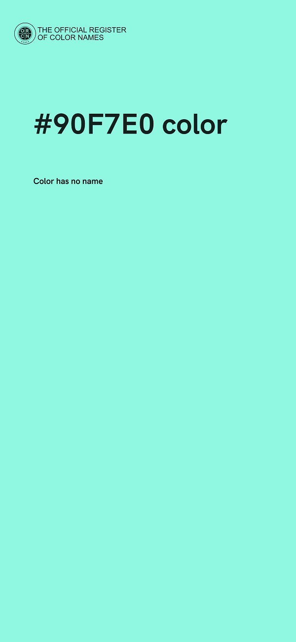 #90F7E0 color image