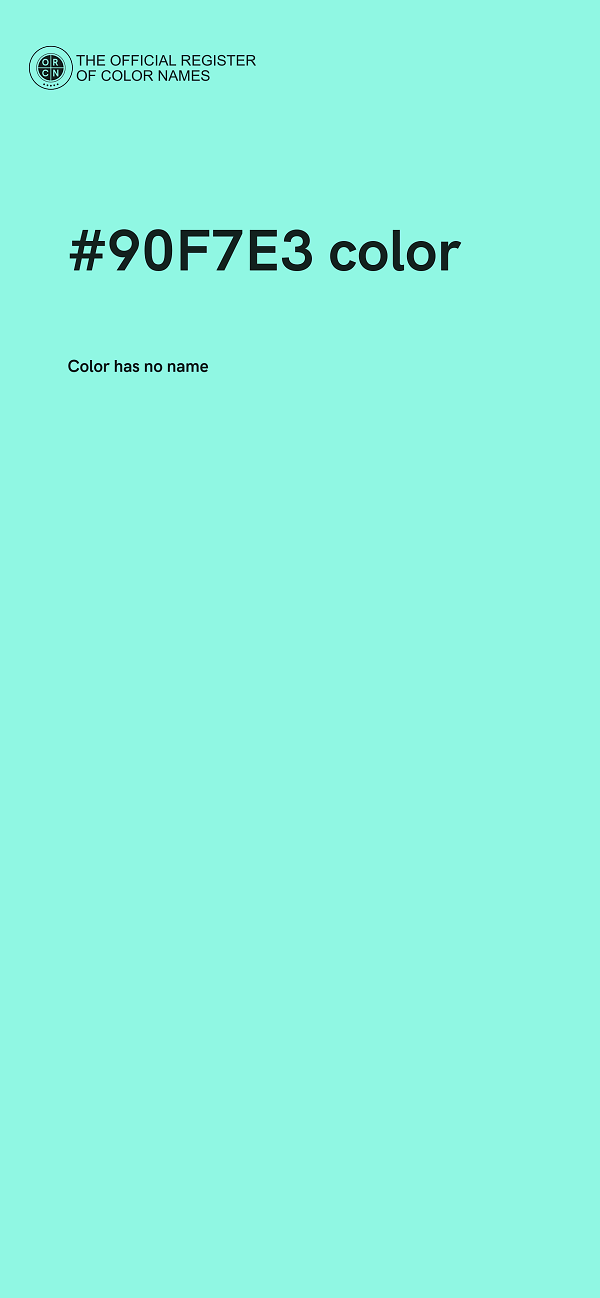 #90F7E3 color image