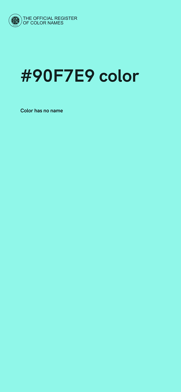#90F7E9 color image