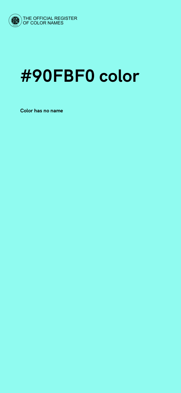 #90FBF0 color image
