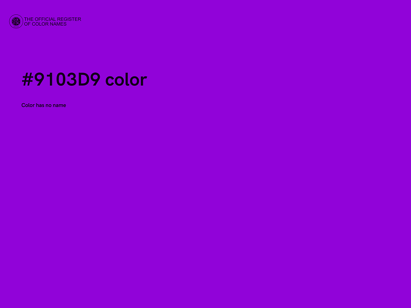 #9103D9 color image