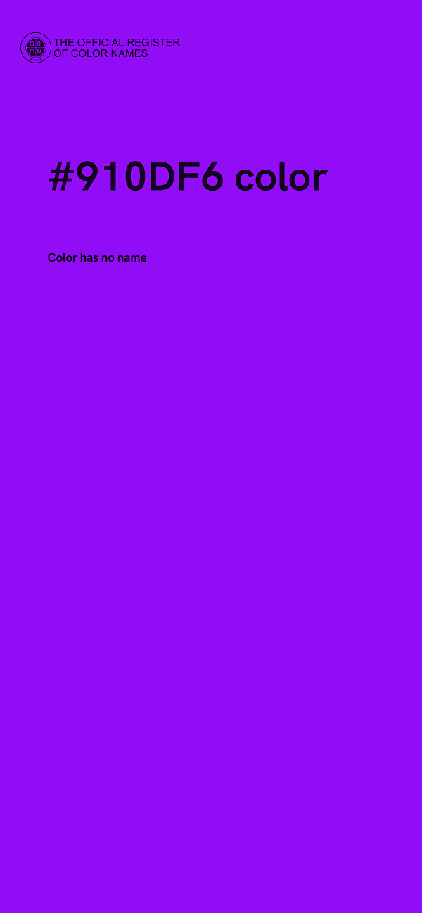 #910DF6 color image