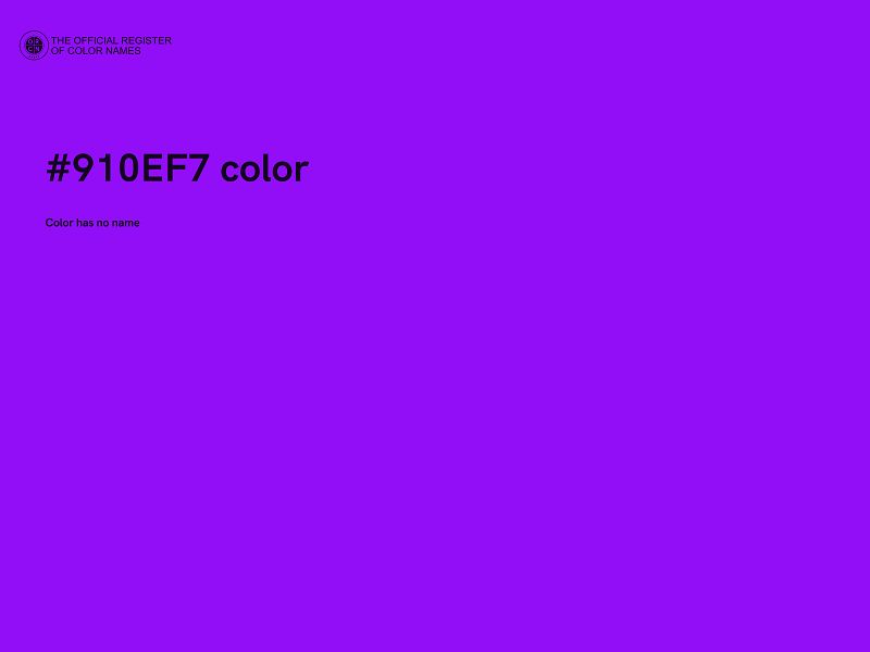 #910EF7 color image