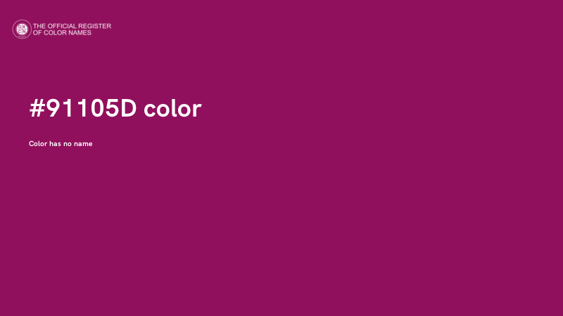 #91105D color image