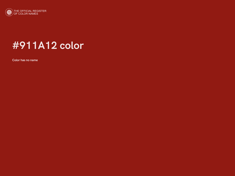 #911A12 color image