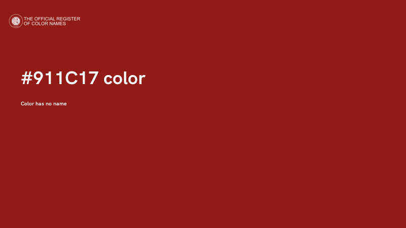 #911C17 color image