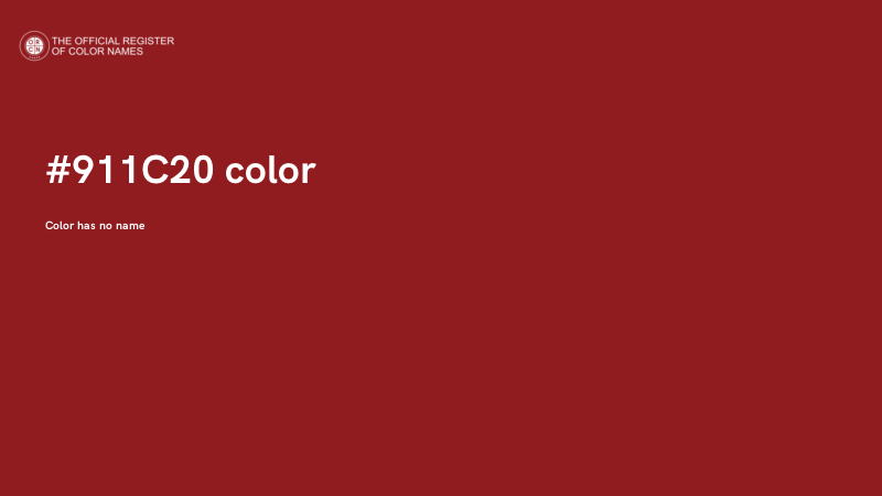 #911C20 color image