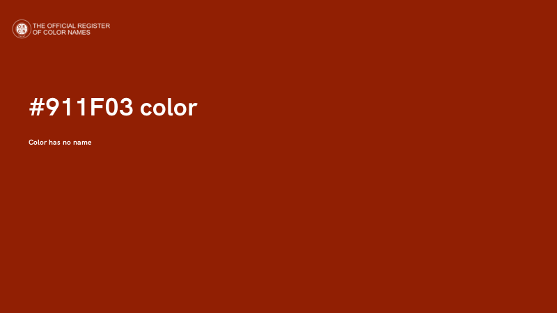 #911F03 color image