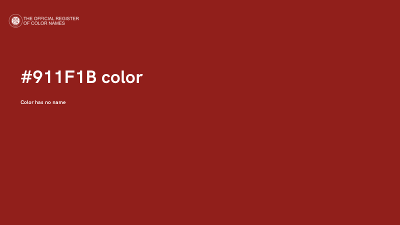 #911F1B color image