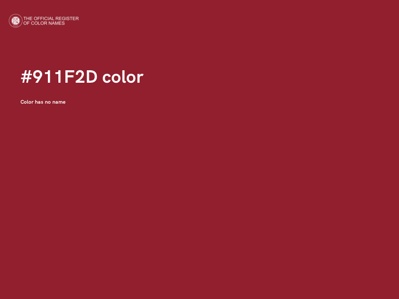 #911F2D color image