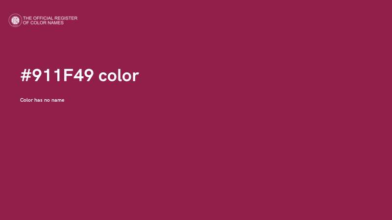 #911F49 color image
