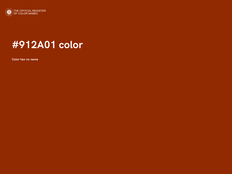 #912A01 color image
