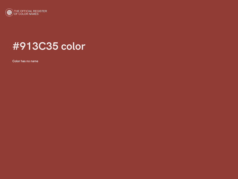 #913C35 color image