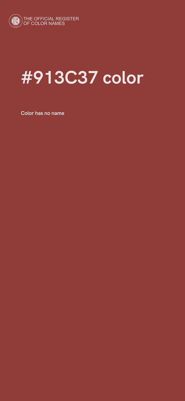 #913C37 color image