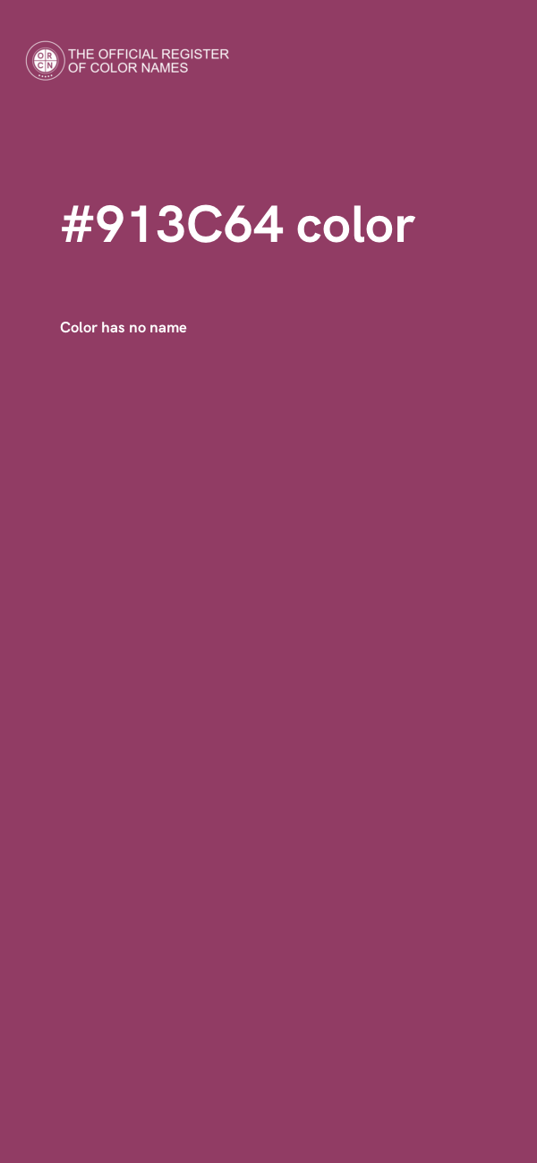 #913C64 color image