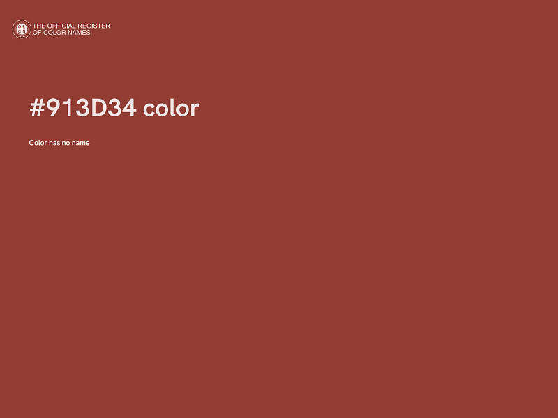 #913D34 color image