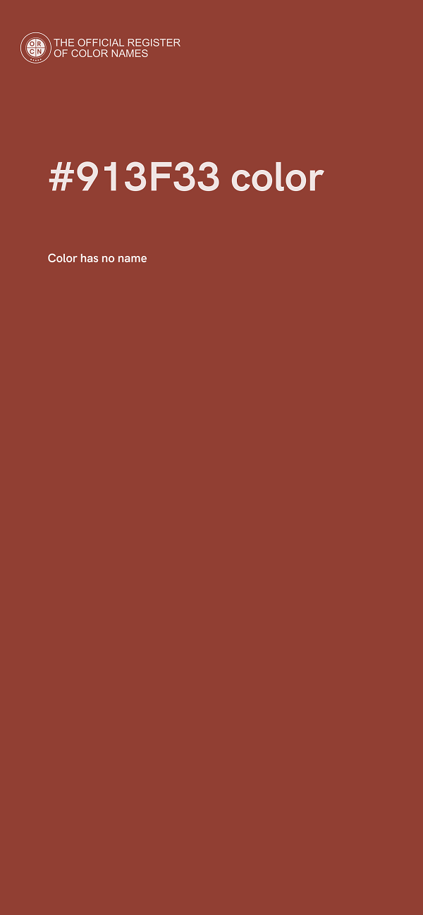 #913F33 color image