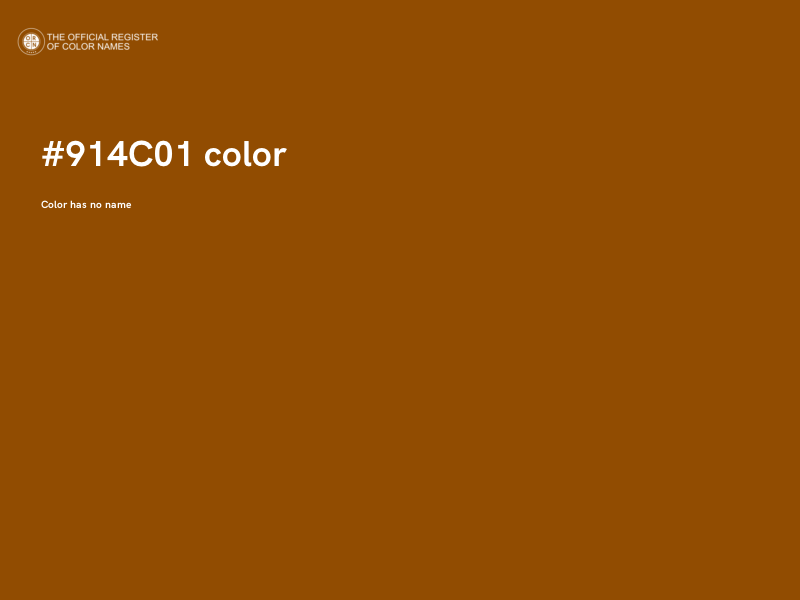 #914C01 color image