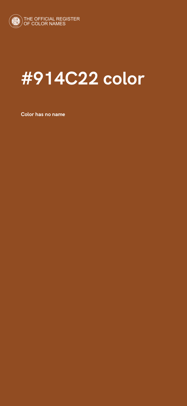 #914C22 color image