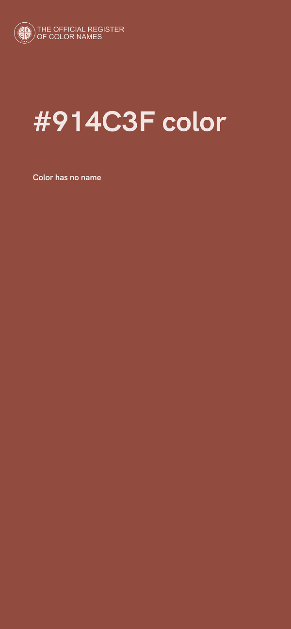 #914C3F color image