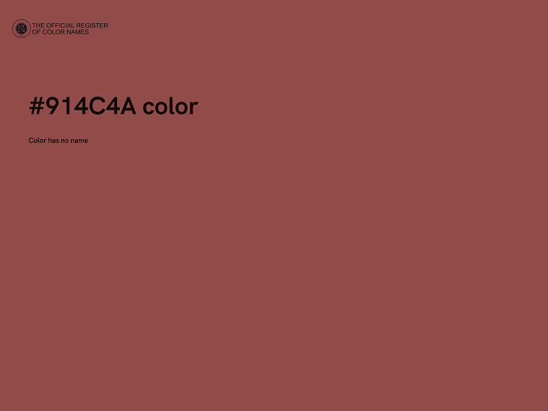 #914C4A color image