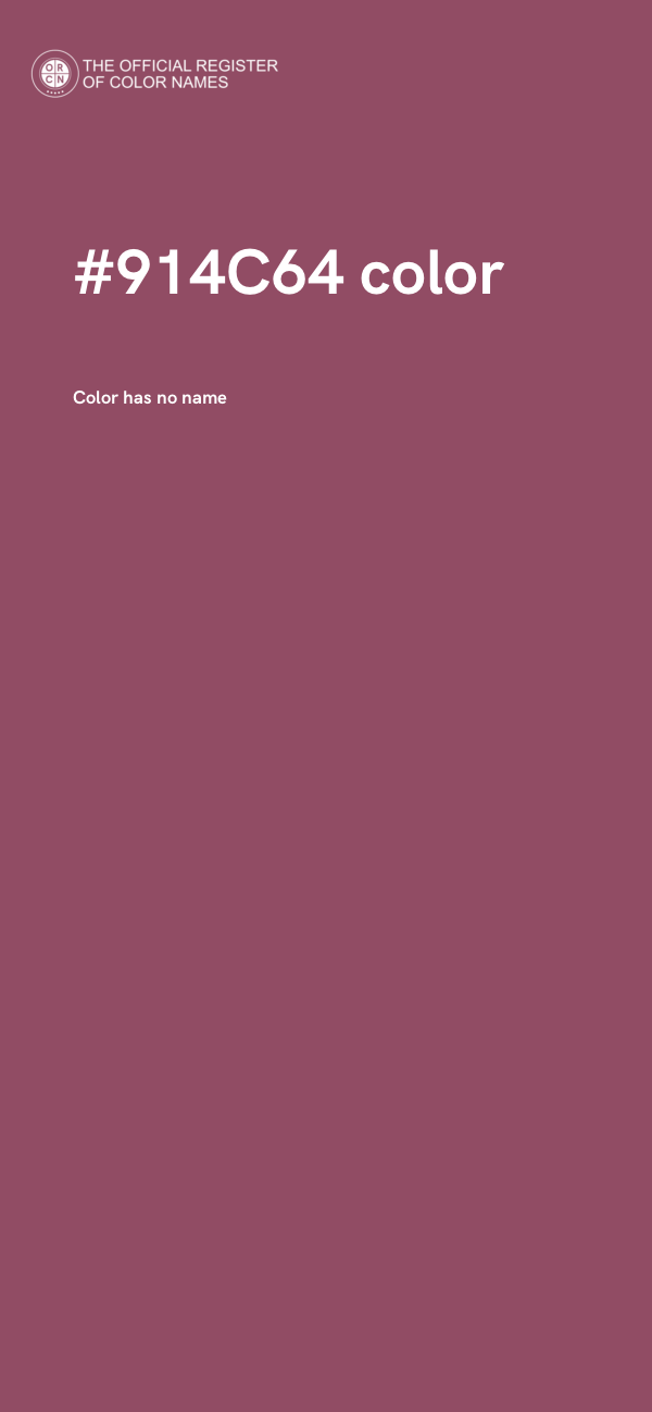 #914C64 color image