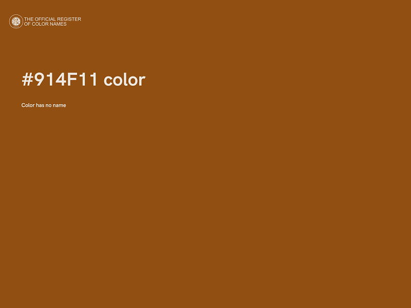 #914F11 color image