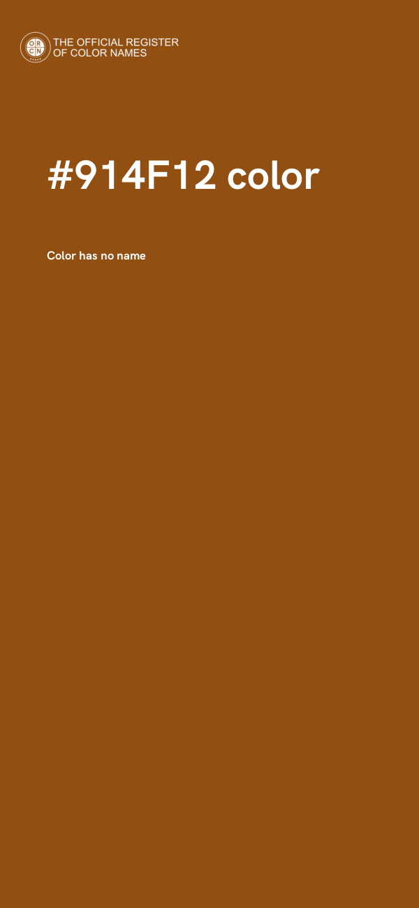 #914F12 color image