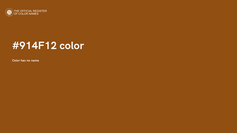 #914F12 color image