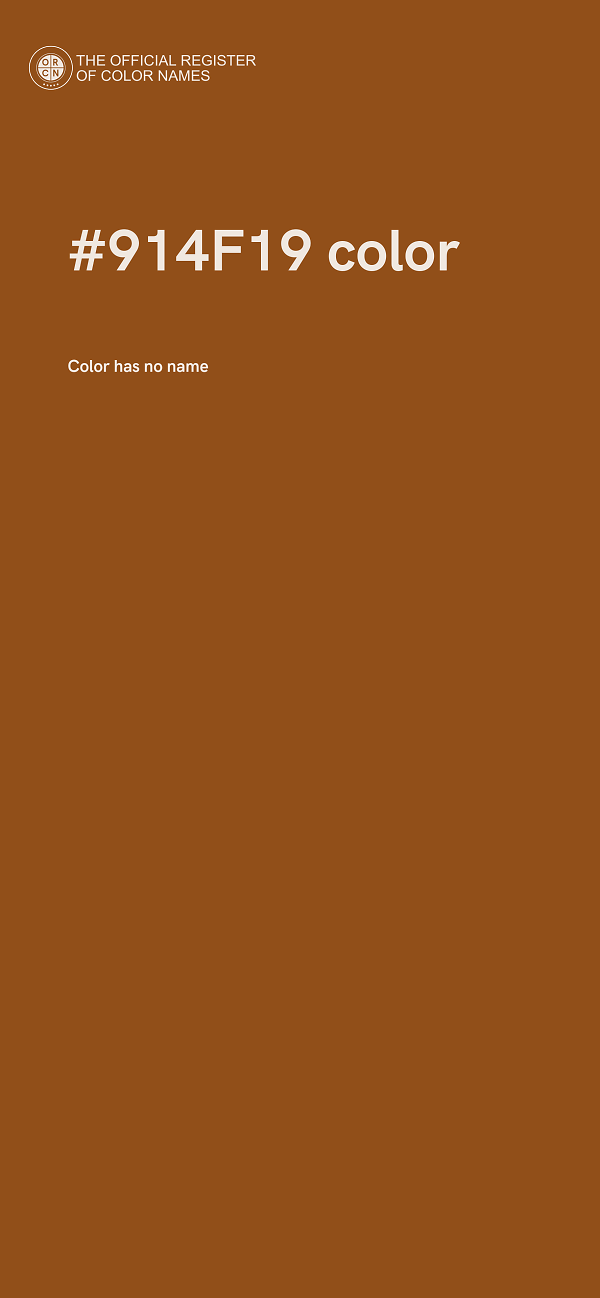 #914F19 color image