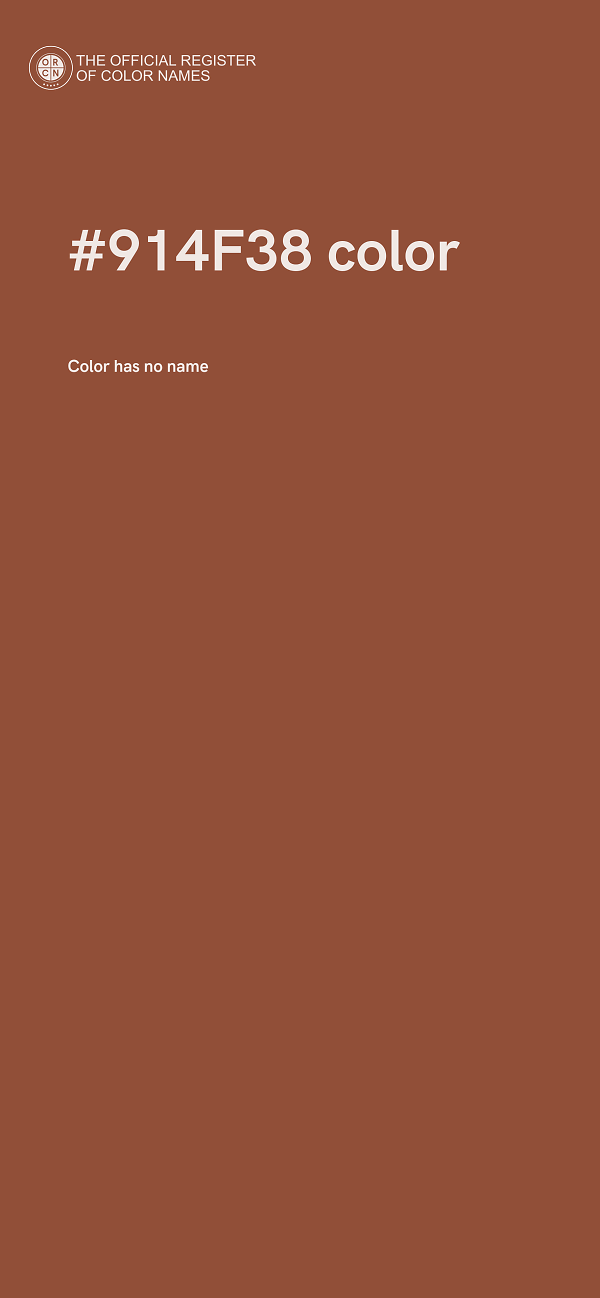 #914F38 color image