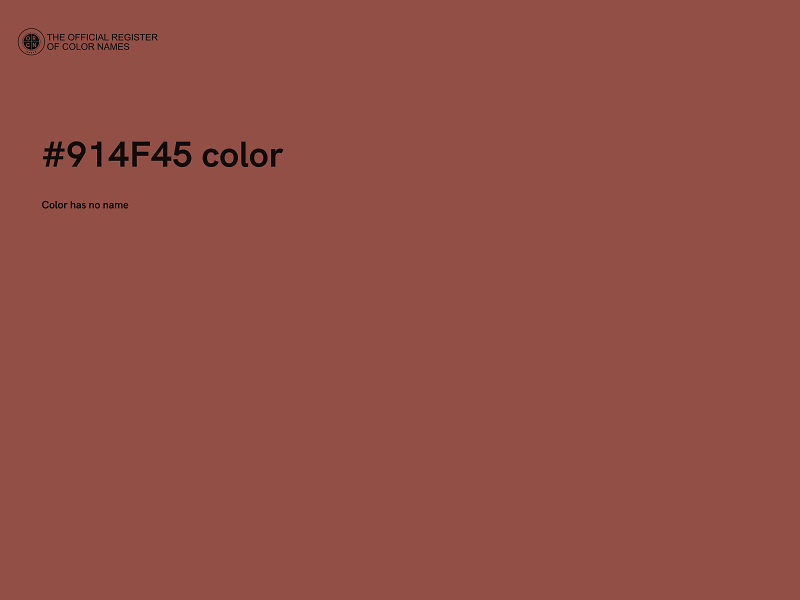#914F45 color image