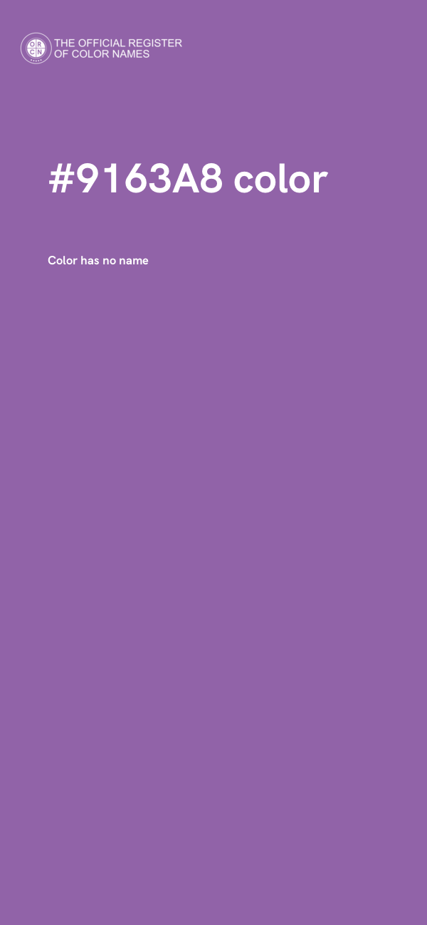#9163A8 color image