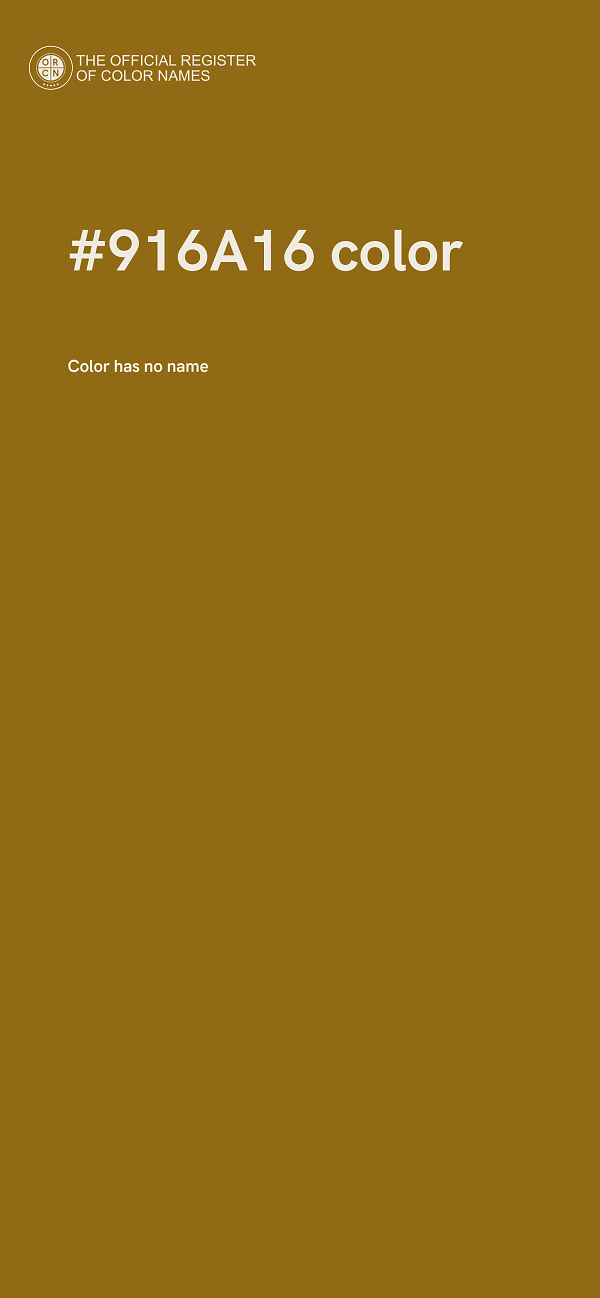 #916A16 color image