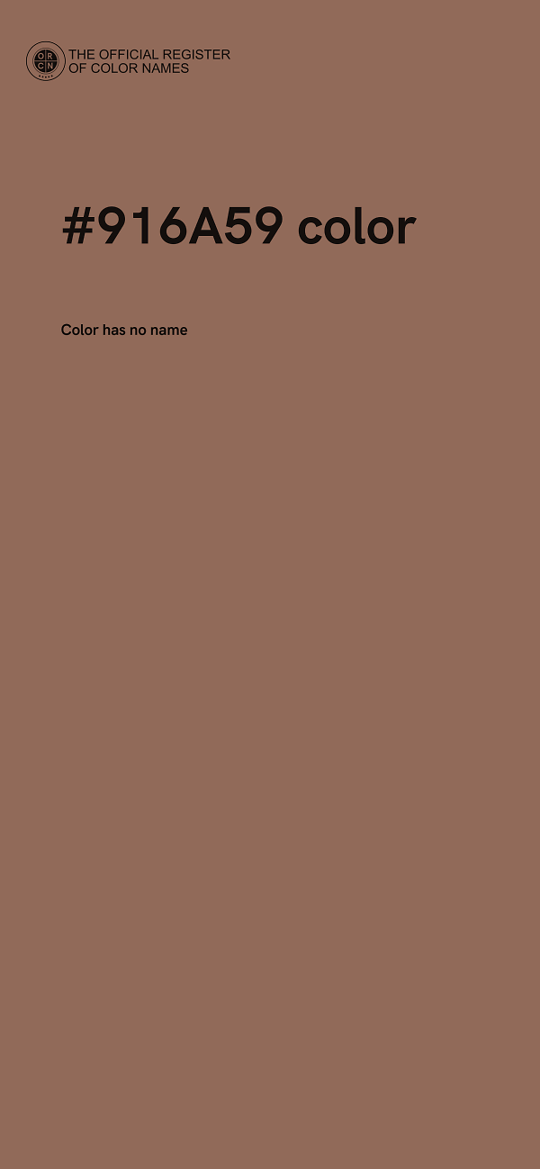 #916A59 color image