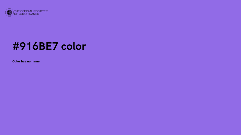 #916BE7 color image