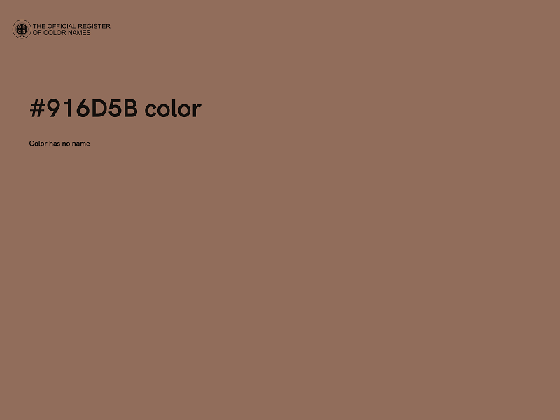 #916D5B color image