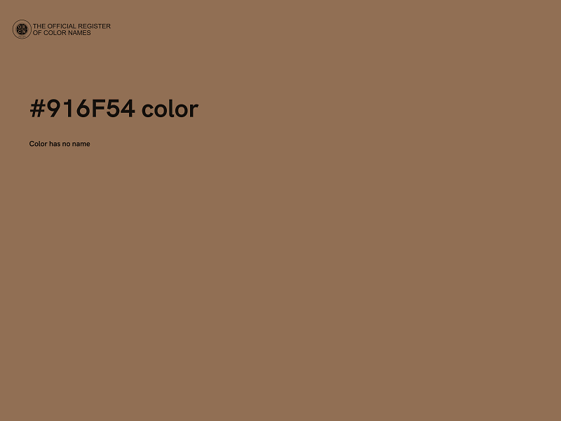 #916F54 color image