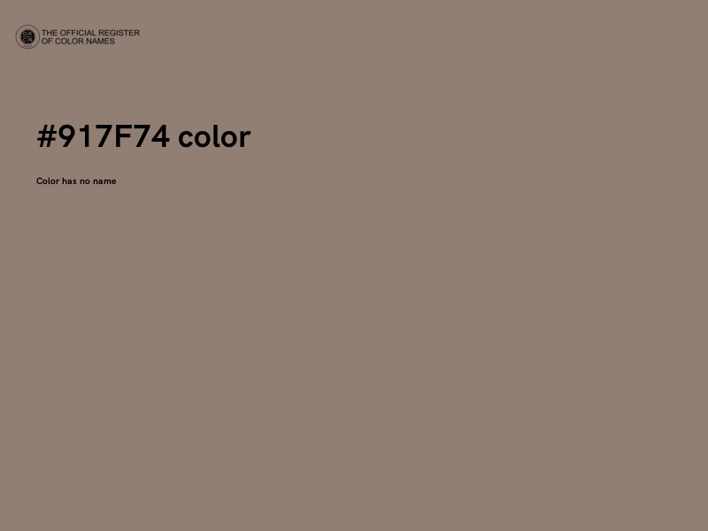 #917F74 color image
