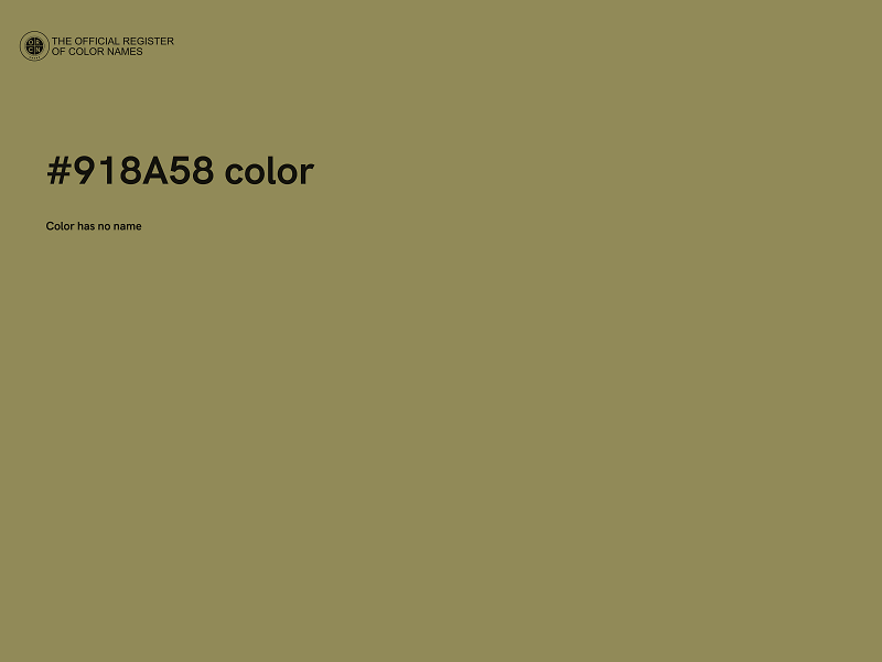 #918A58 color image