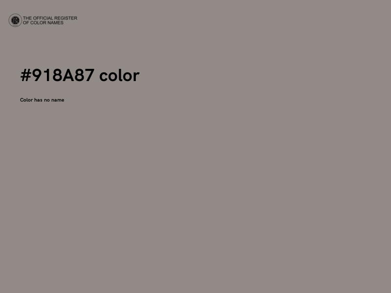 #918A87 color image