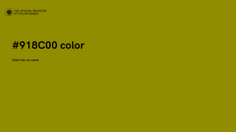#918C00 color image