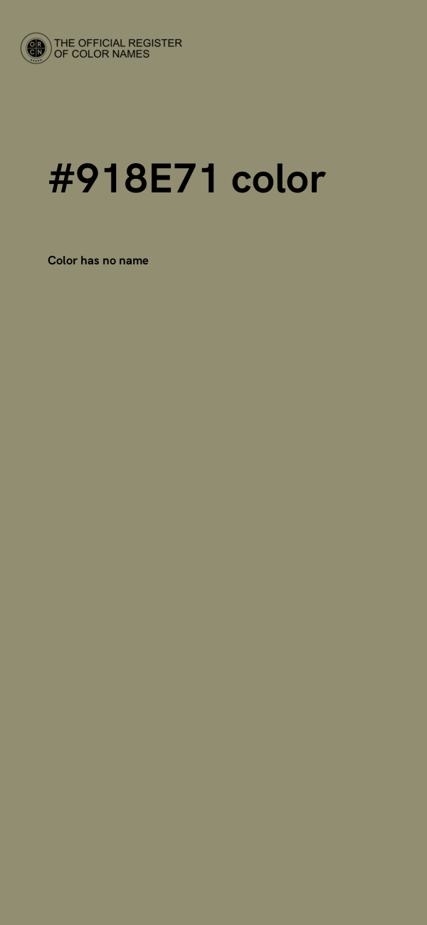 #918E71 color image