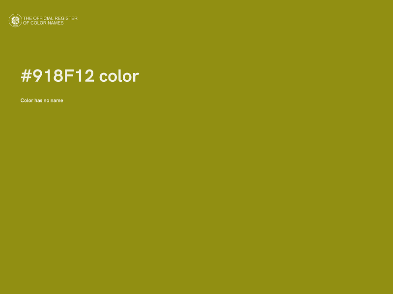 #918F12 color image