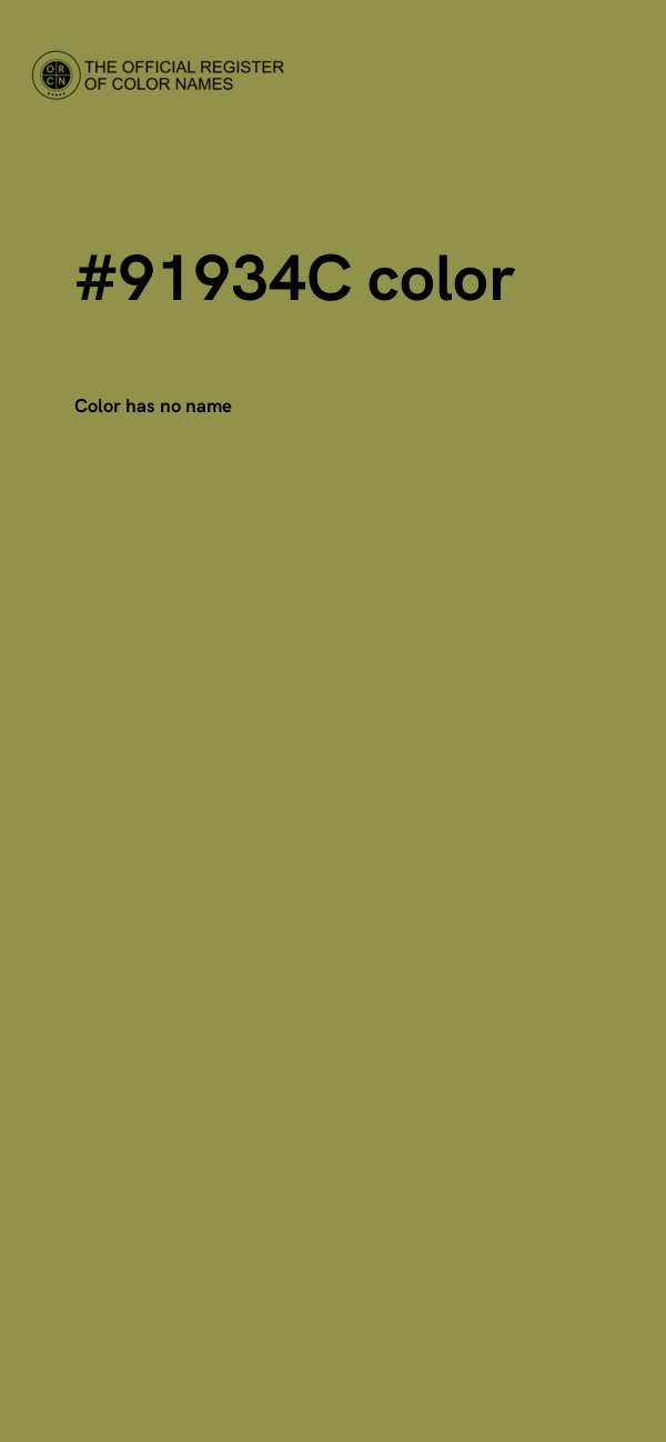 #91934C color image