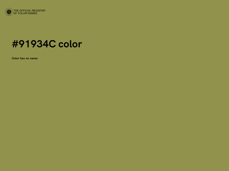 #91934C color image
