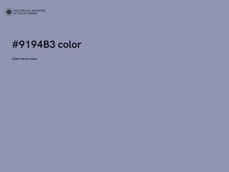 #9194B3 color image