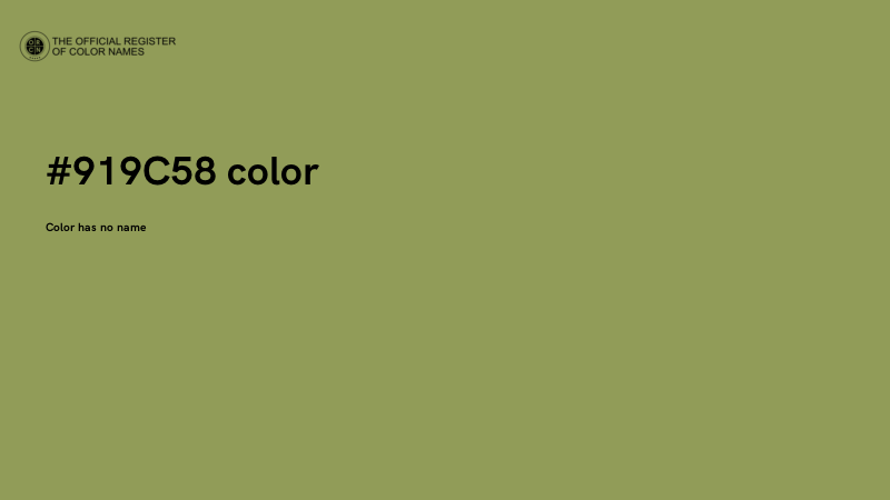 #919C58 color image