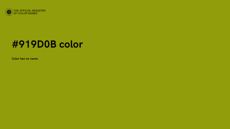 #919D0B color image