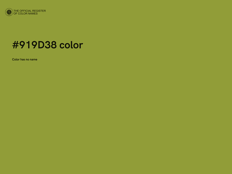 #919D38 color image